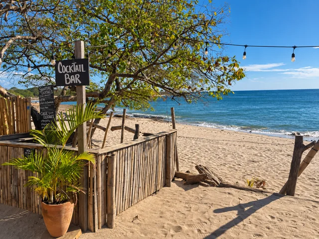 Beach bar overlooking the ocean