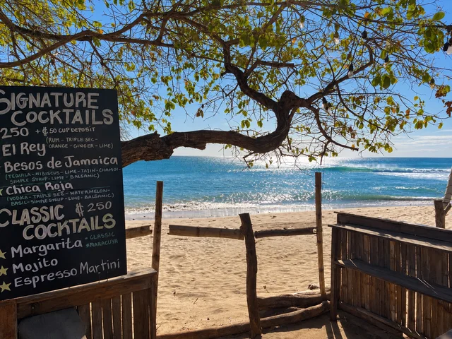 Cocktails and ocean views at the beach