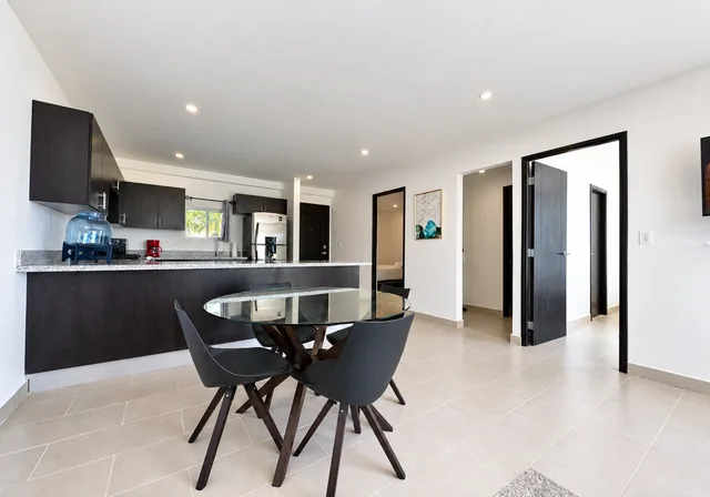 Dining area beside the open kitchen