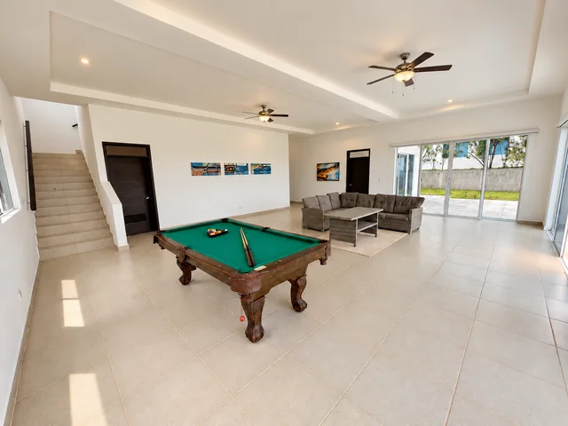 Downstairs games and living room