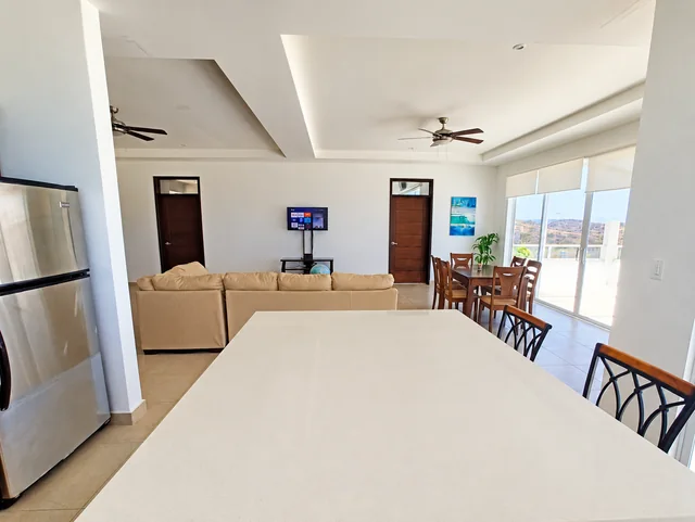 Open-plan kitchen and living space