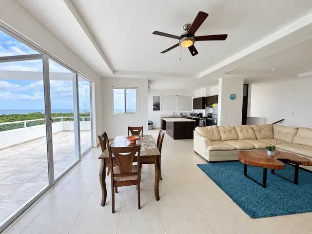Living room with ocean views