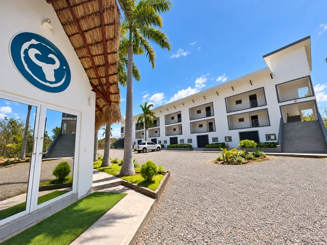 Condominiums viewed from the reception entrance