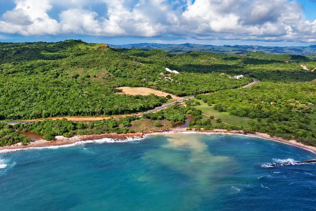 Looking inland from the Pacific coastline