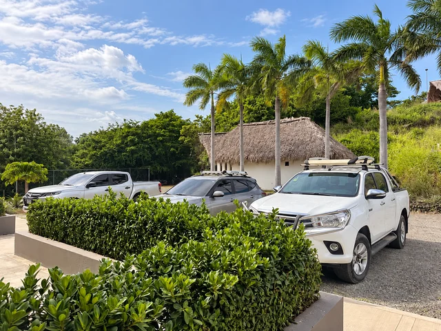 Guest parking beside reception