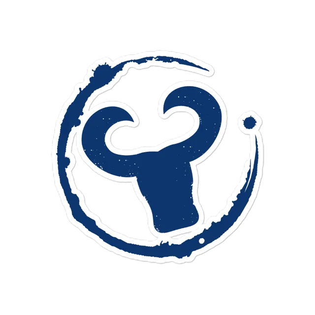 Surf Ranch Blue Die Cur Sticker 5x5